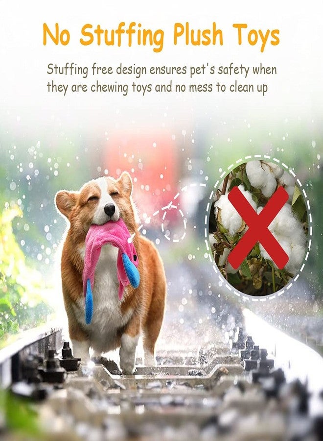AWOOF No Stuffing Dog Toy 5 Pack,Crinkle Squeaky Dogs Teething Chew Toys Set for Small Medium Large Breed Puppies Aggressive Chewers,Durable Birthday Interactive Plaything Dogs Doggies Toys Bulk - Image 5