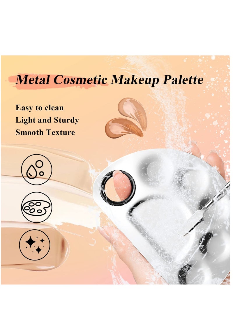 Makeup Palette, Stainless Steel Makeup Palette Squeegee Tool, Artist Tool with Squeegee