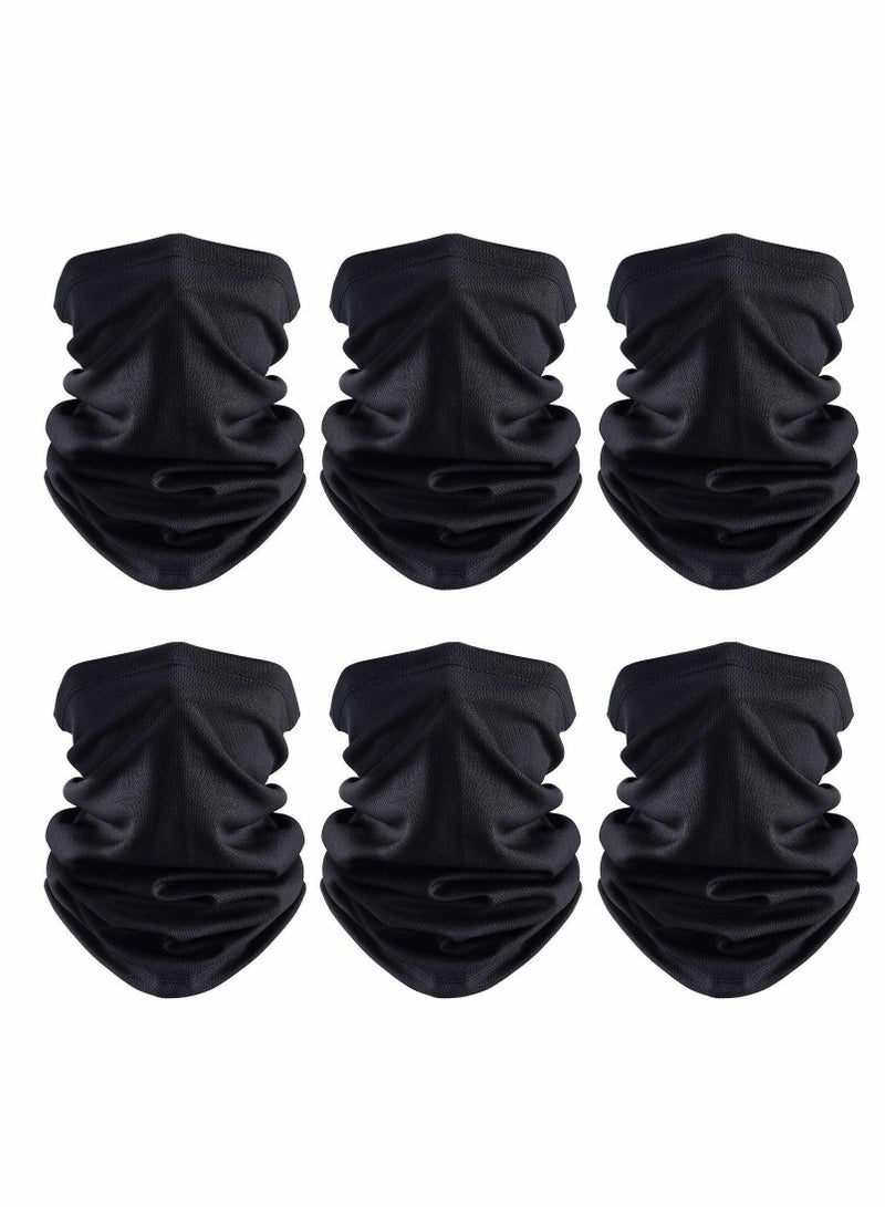 Excefore Face Cover, 6 PCS Neck Gaiter Face Mask for Women Men, Balaclava Face Breathable Bandana Sun Protection Cycling Running, Unisex Face Cover Scarf for Outdoor Sports - Image 1