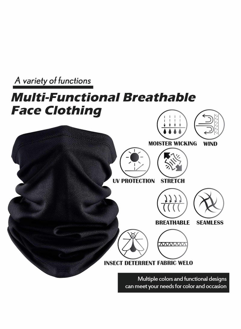 Excefore Face Cover, 6 PCS Neck Gaiter Face Mask for Women Men, Balaclava Face Breathable Bandana Sun Protection Cycling Running, Unisex Face Cover Scarf for Outdoor Sports - Image 2