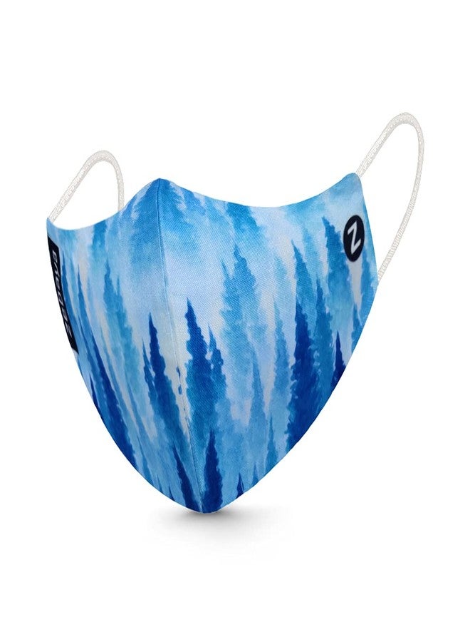 zebaya Digital Printed Fashion Mask for Ladies. Washable & Reusable Cotton Viscose Fabric. 3 Layer of Protection. (Pack of 5 Nos) - Image 5