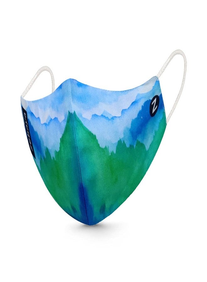 zebaya Digital Printed Fashion Mask for Ladies. Washable & Reusable Cotton Viscose Fabric. 3 Layer of Protection. (Pack of 5 Nos) - Image 2