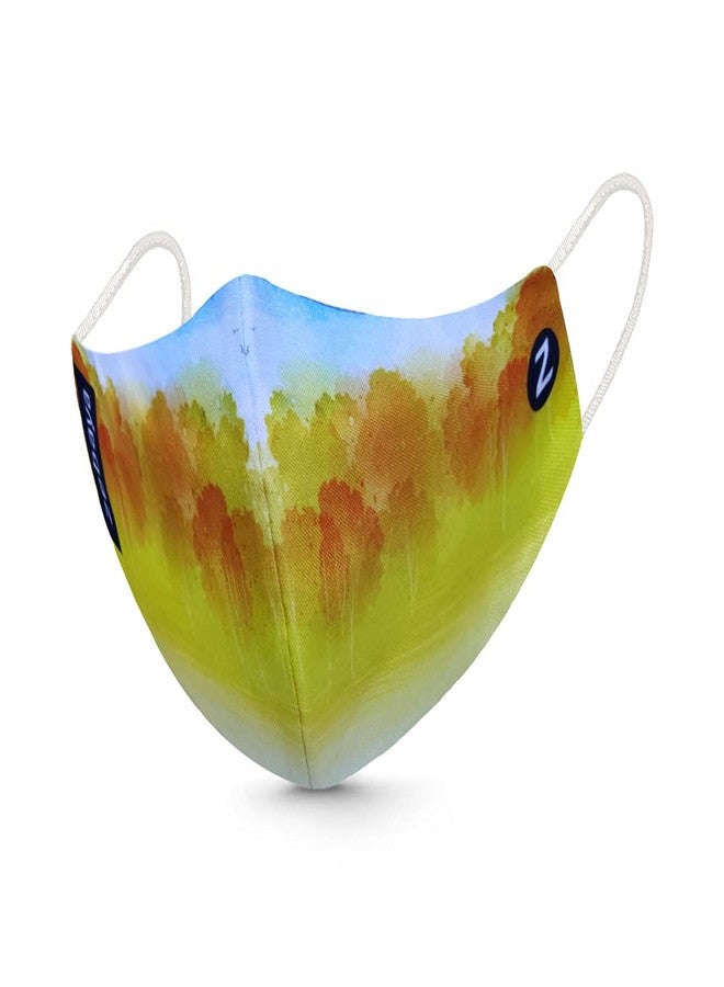 zebaya Digital Printed Fashion Mask for Ladies. Washable & Reusable Cotton Viscose Fabric. 3 Layer of Protection. (Pack of 5 Nos) - Image 3