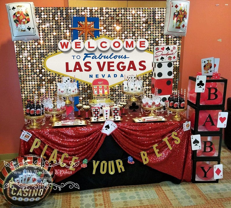 Cenven Welcome to Las Vegas Backdrop Fabulous Casino Night Poker Party Movie Themed Photography Background Prom Costume Dressup Birthday Party Supplies 8x6FT - Image 3