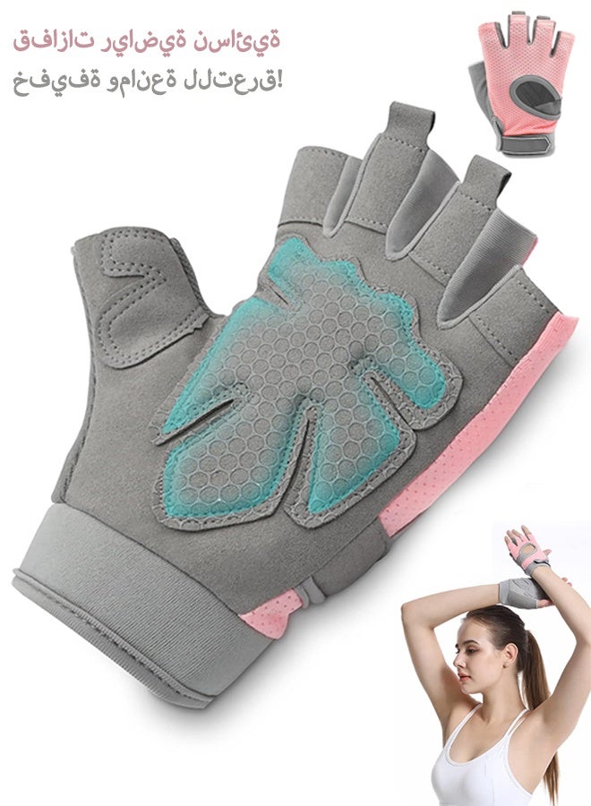 أولايكس قفازات تمارين رياضية للرجال والنساء، قفازات تمارين رياضية جيدة التهوية، قفازات ركوب الدراجات مع بطانة سيليكون كاملة لراحة اليد، مناسبة للتدريب في صالة الألعاب الرياضية والتنس ورفع الأثقال. - Image 1