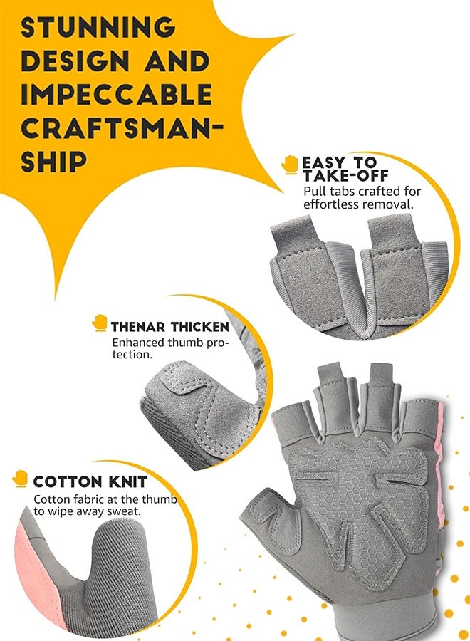 أولايكس قفازات تمارين رياضية للرجال والنساء، قفازات تمارين رياضية جيدة التهوية، قفازات ركوب الدراجات مع بطانة سيليكون كاملة لراحة اليد، مناسبة للتدريب في صالة الألعاب الرياضية والتنس ورفع الأثقال. - Image 4