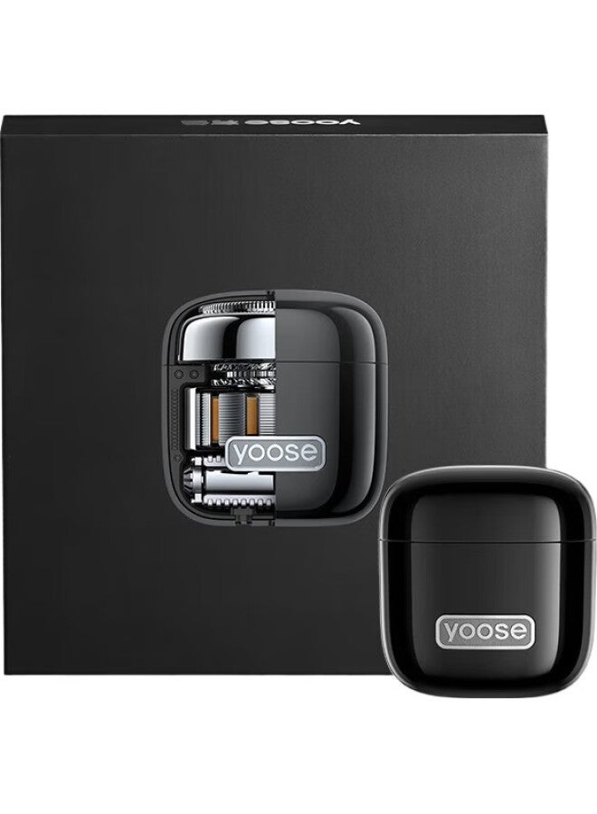 YOOSE حلاقة كهربائية يووس المحمولة ثنائية الاستخدام لإزالة شعر الأنف وشفرات حلاقة هدية عيد ميلاد للصديق أو الزوج هدية عيد الحب صندوق هدايا ماكينة حلاقة D1-T باللون الأسود منتصف الليل - Image 1