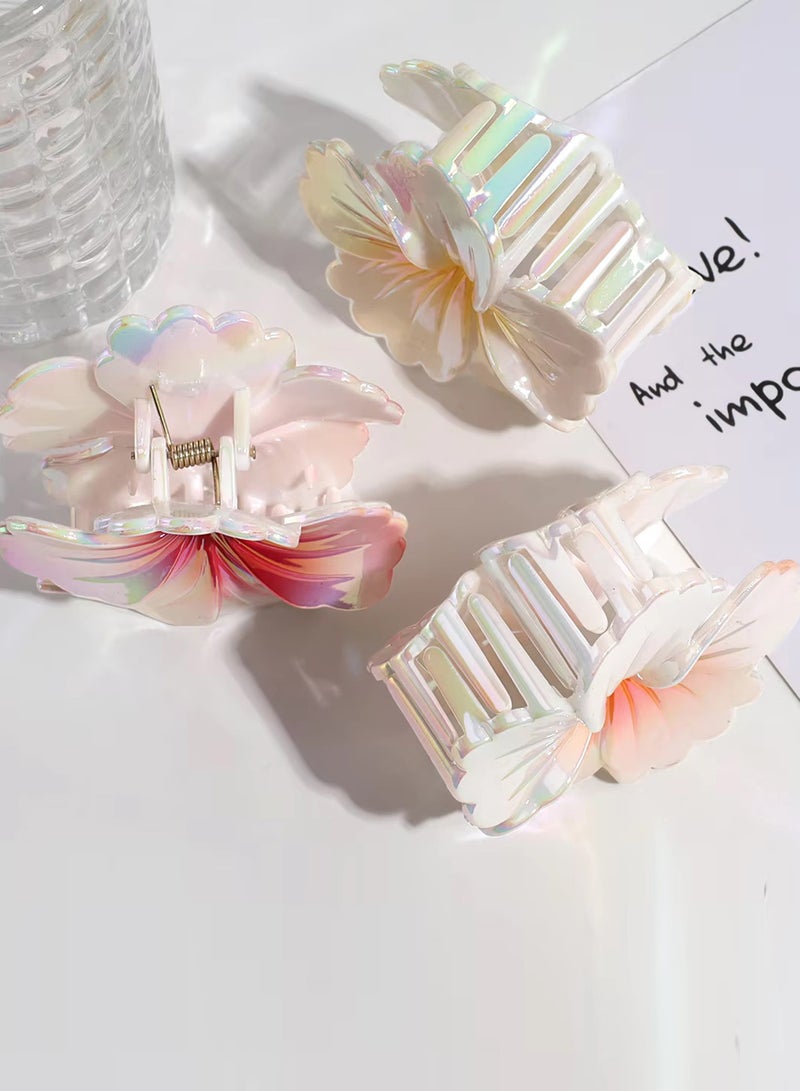 Lelet 6 Pack Neon Flower Hair Clips for Women & Girls, Large Flower Claw Clips for Thick & Thin Hair, Strong Hold Non-slip, Cute Beach & Holiday Hair Accessories - Image 4