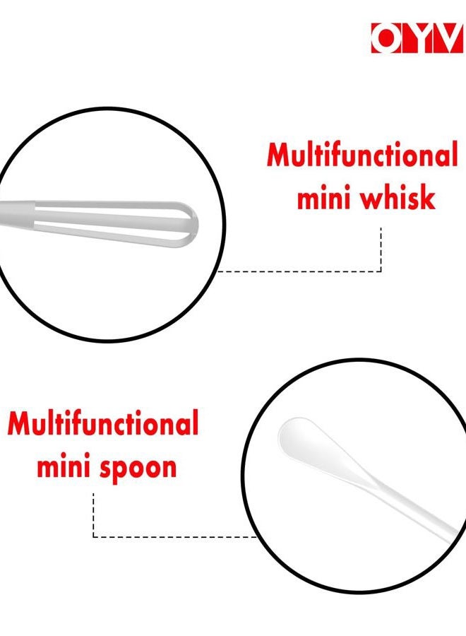 OYV Scandinavian Modern Colors Mini Whisk Set, 8.5 in Mini Whisks for Cooking, 3 Pieces Small Wisk For Whisking, Beating, Blending Ingredients, Mixing Sauces, BPA Free Tiny Whisk - Image 3