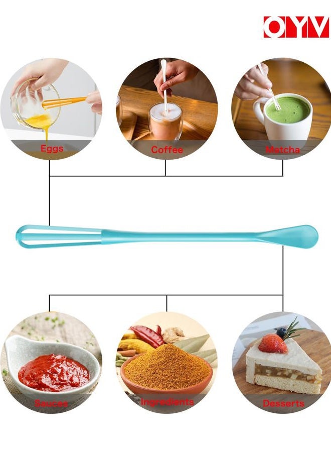 OYV Scandinavian Modern Colors Mini Whisk Set, 8.5 in Mini Whisks for Cooking, 3 Pieces Small Wisk For Whisking, Beating, Blending Ingredients, Mixing Sauces, BPA Free Tiny Whisk - Image 4