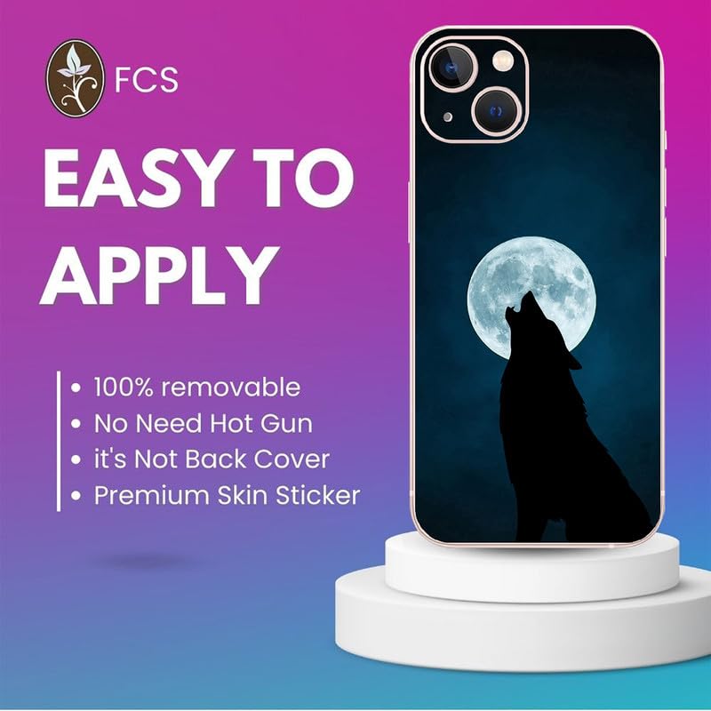 FCS ملصق جلد خلفي مصمم مطبوع لجهاز سامسونج جالاكسي A34 (ذئب -59) - Image 4