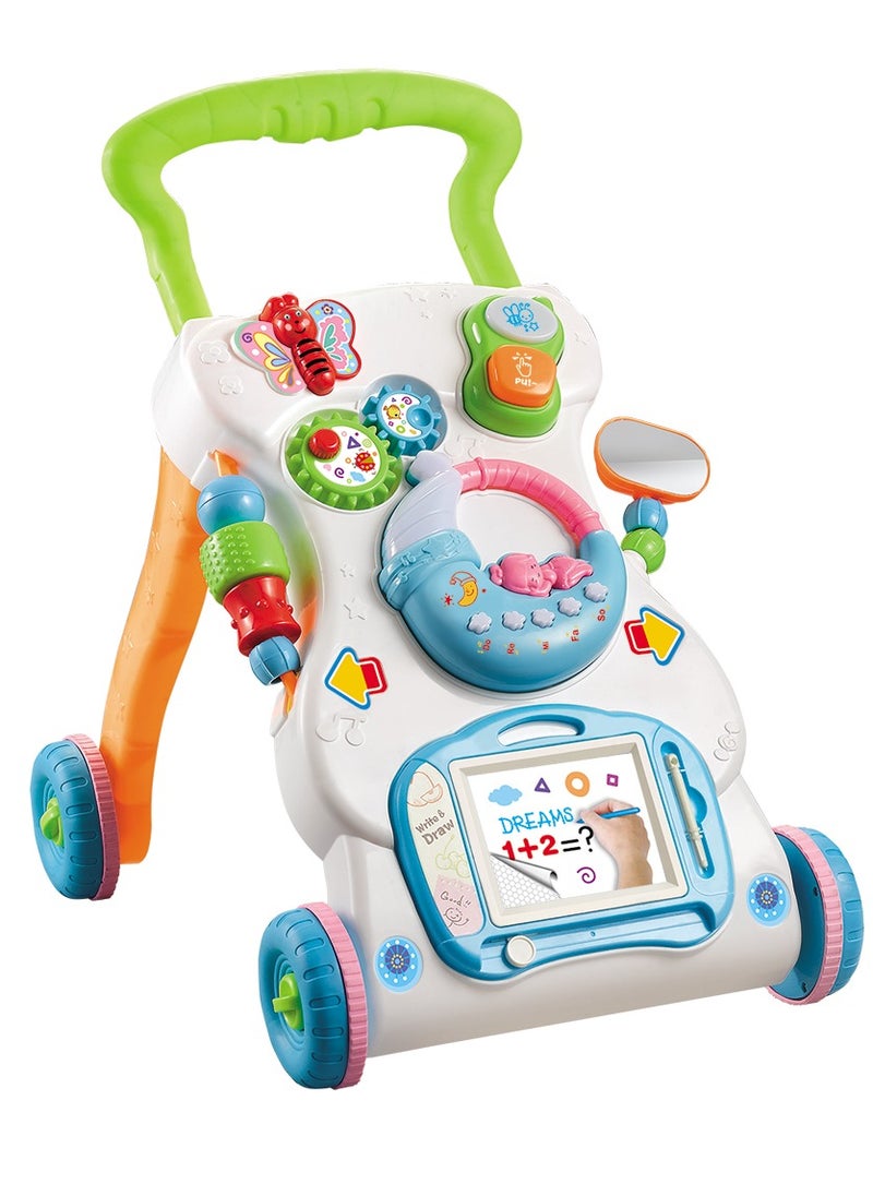 HUNGER 2 In 1 First Steps Baby Walkers Sounds Music and Lights Fun Push Along Walker  - Image 3