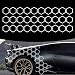 Qurbuns 30 PCS Car Honeycomb Graphics Stickers 331 x 394 Reflective Honeycomb Hexagon Sticker SelfAdhesive DIY Car Side Body Door Decals Universal Exterior Decoration for Cars White - Image 2