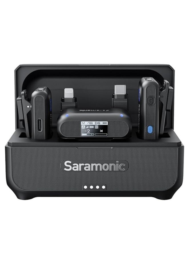 Saramonic Saramonic BLINK500B2+ Wireless Lavalier Microphone for iPhone Android Type-C Smartphone Camera, 492ft Range, 20h Battery Life, Clip on Wireless Lapel Mic for Live Streaming Video Conference Recording  - Image 1