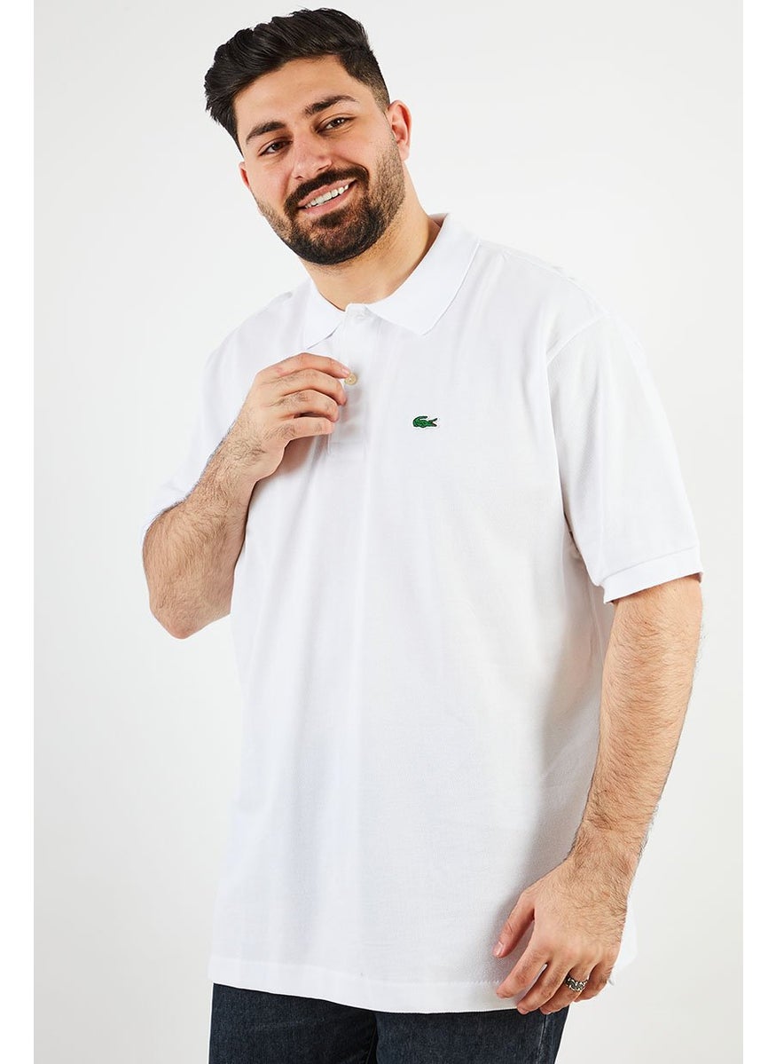 LACOSTE - Men Classic Fit Solid Short Sleeves Polo, White - Image 1