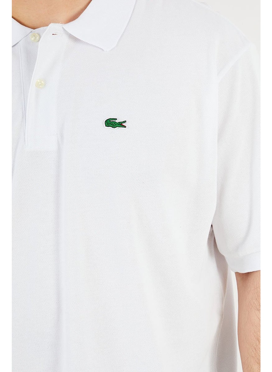LACOSTE - Men Classic Fit Solid Short Sleeves Polo, White - Image 1