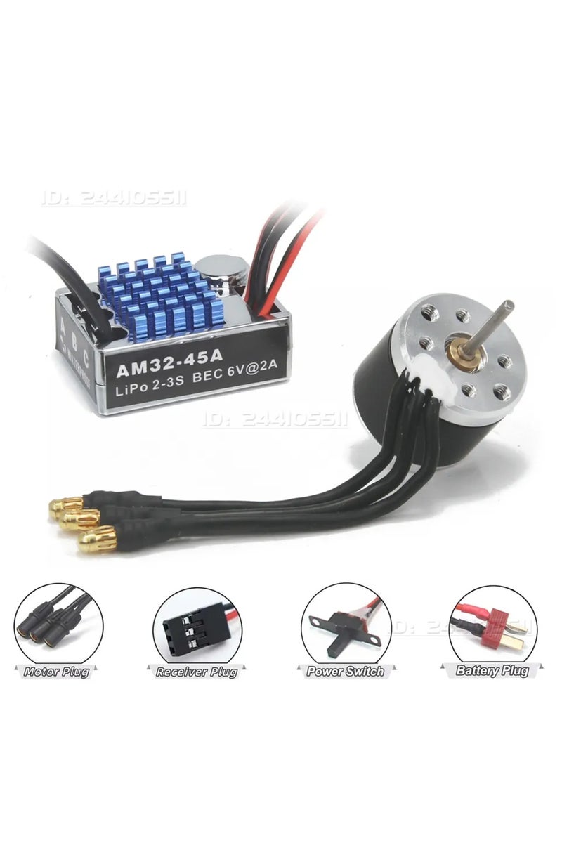 2322 45A Combo T 2322 2600KV Outrunner Crawler Brushless Motor AM32 45A ESC BEC for MN WPL C54 1/12