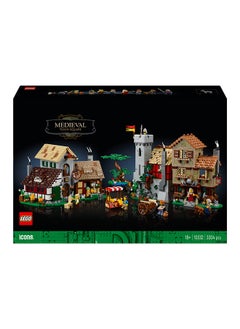 LEGO 10332 أيقونات ساحة المدينة العصور الوسطى، مجموعة بناء لعشاق التاريخ، نموذج قرية فيلسا، ديكور مكتب منزلي، فكرة هدية إبداعية، مجموعة كلاسيكية تم إعادة تخيلها، تشمل 8 شخصيات صغيرة (3304 قطع)  - Image 2