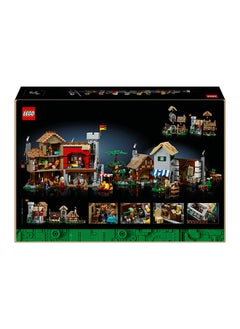 LEGO 10332 أيقونات ساحة المدينة العصور الوسطى، مجموعة بناء لعشاق التاريخ، نموذج قرية فيلسا، ديكور مكتب منزلي، فكرة هدية إبداعية، مجموعة كلاسيكية تم إعادة تخيلها، تشمل 8 شخصيات صغيرة (3304 قطع)  - Image 3