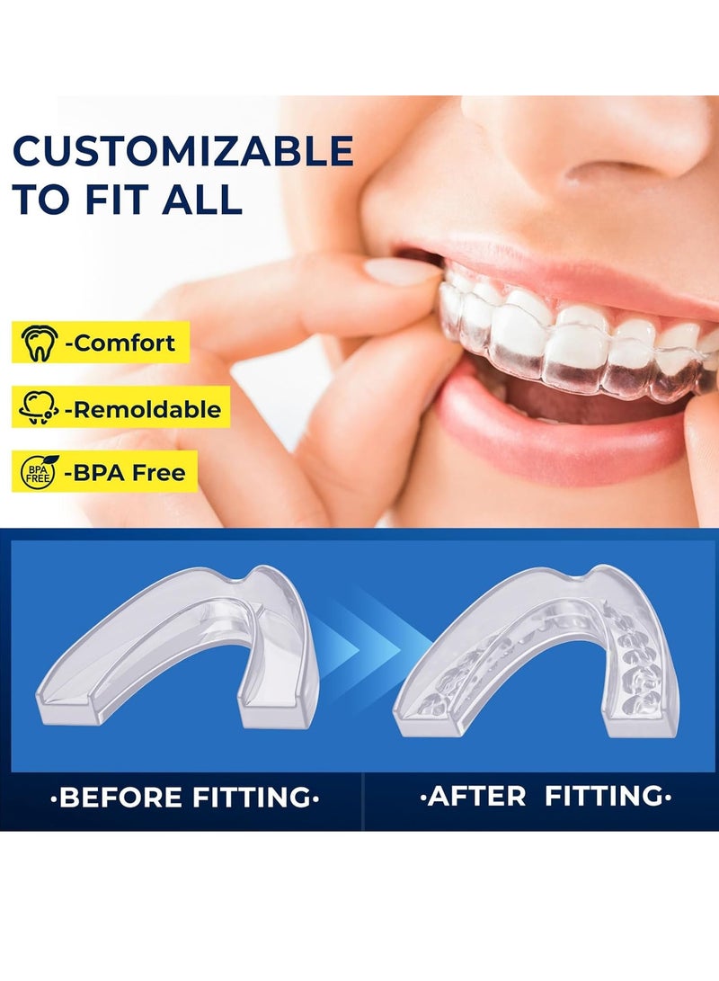Reazeal Mouth Guard for Grinding Teeth at Night: Dental Guard for Sleeping at Night - Nighttime Protection for Teeth (4 Pack) - Image 3