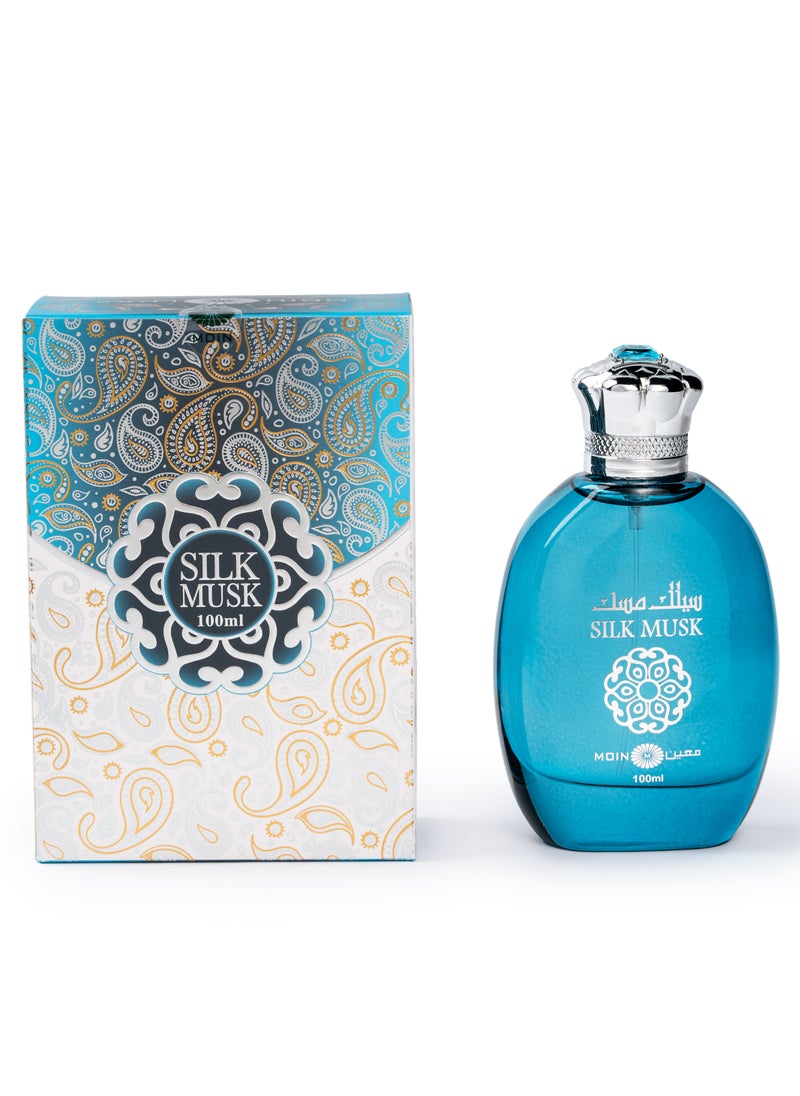 Moin Silk Musk Eau de Parfum 100ml - Sophisticated Musk, Rose & Honey Blend - Light Woody Base - Perfect Luxury Gift for Men and Women - Long Lasting Scent  - Image 1