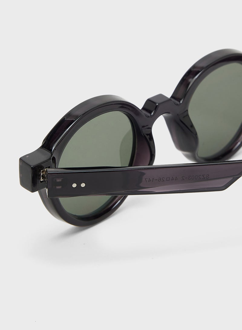 سفنتي فايف نظارات شمسية دائرية كاجوال - Image 3