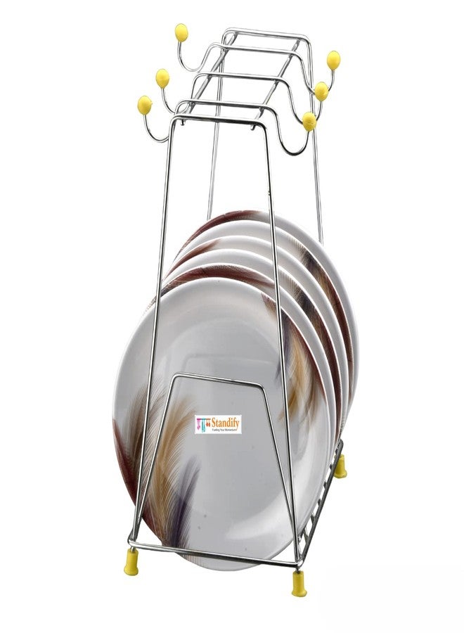 STANDIFY® 6 Cup Saucer Stainless Steel Stand Heavy Duty, Rust-Proof Durable, Stable, for Indoor & Outdoor Home & Kitchen Use. - Image 4