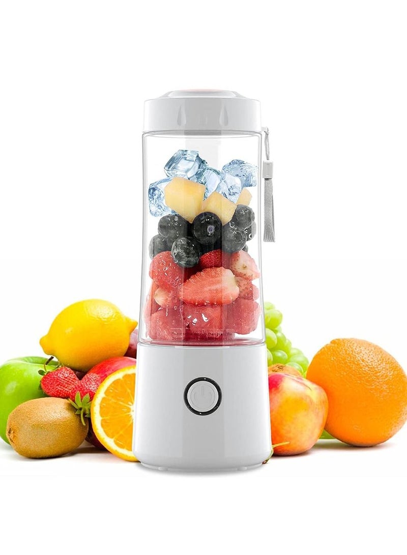 KASTWAVE Portable Blender, Personal Size with 3000 mAh Rechargeable 6 Blades Fruit Veggie Juicer, for Shakes and Smoothies Mini Blend Portable Blender Cup Student for Home Travel Sports Kitchen (White) - Image 1