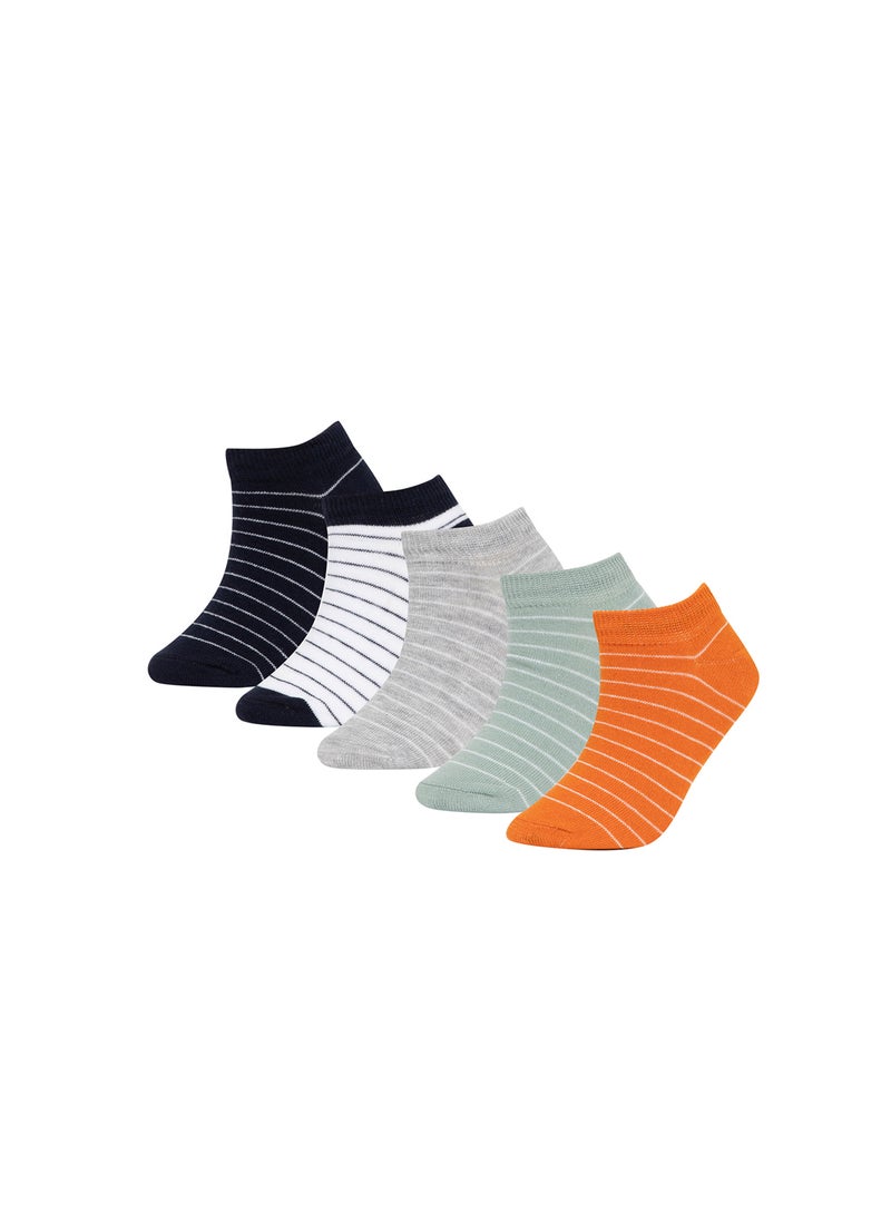 DeFacto 5-Pack Cotton Striped Ankle Socks  - Image 1