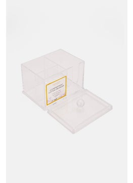 Olivia Rose 4 Compartment Cotton Organizer, Transparent  - Image 3