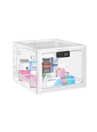 Clear Medication Lock Box, Lockable Storage Box for Safe Medicine Storage, Refrigerator Food Snack Locking Box iPad Phone Lock Box for School Office and Kitchen Home Safety - pzsku/ZFB291FC769E5AA60E486Z/45/_/1717029235/f4c9db13-8b14-4fc1-887f-e22843d1358c