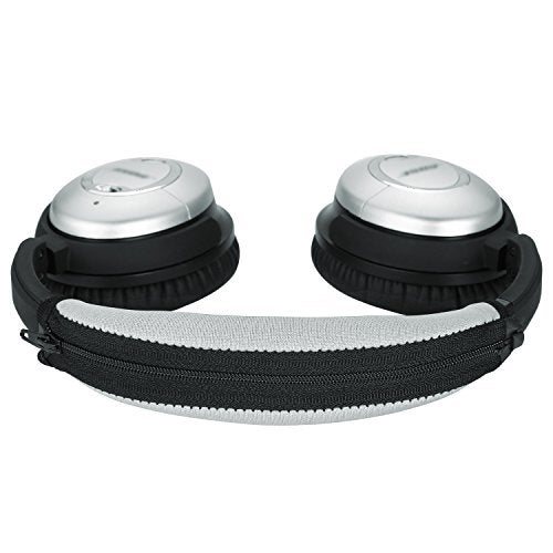 Jarmor QC15 QC2 Headband Cover, JARMOR Replacement Head Band Protector with Zipper [ Easy Installation ] for Bose QuietComfort 15, QuietComfort 2 Headphones (Gray) - Image 1