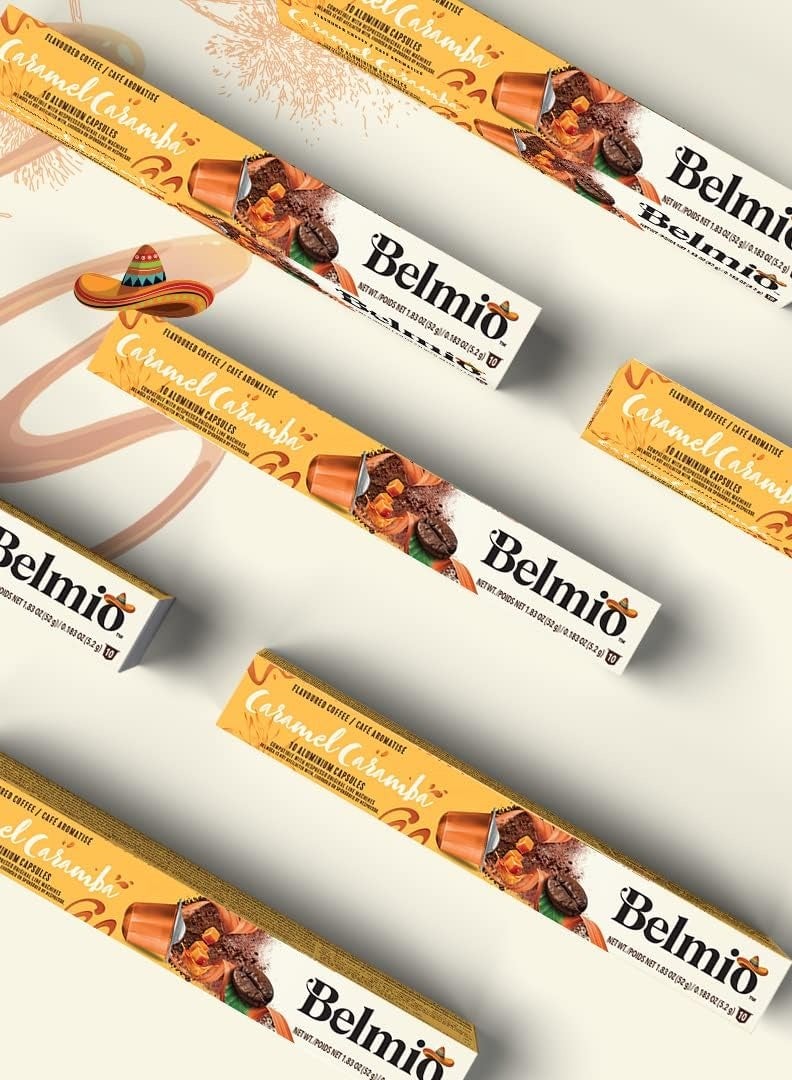 Belmio Caramel Caramba Coffee Capsules, Intensity 6, Compatible with Nespresso Machine, 10 Capsules in 1 Sleeve - Image 2