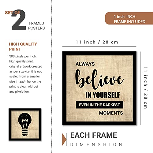 walllane Paper - Inspirational Wall Poster With Frames- Motivational Quotes For Home Office Study Room Library/Frames For Wall Decor (10 Inch X 13 Inch) Set Of 4 Cate-3 - Image 5