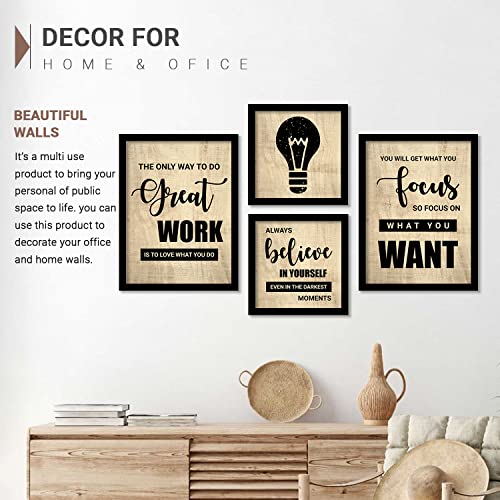 walllane Paper - Inspirational Wall Poster With Frames- Motivational Quotes For Home Office Study Room Library/Frames For Wall Decor (10 Inch X 13 Inch) Set Of 4 Cate-3 - Image 2