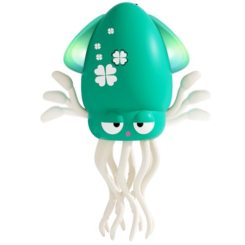 LZZAPJ Electric Dancing Octopus Light Music Suitable for 1218 Months Old Baby Toys Kid Crawling Squid Toys Suitable for Toddler Tummy Time Birthday for 1 2 3 4 5 6 Year Old Boy Green - Image 1