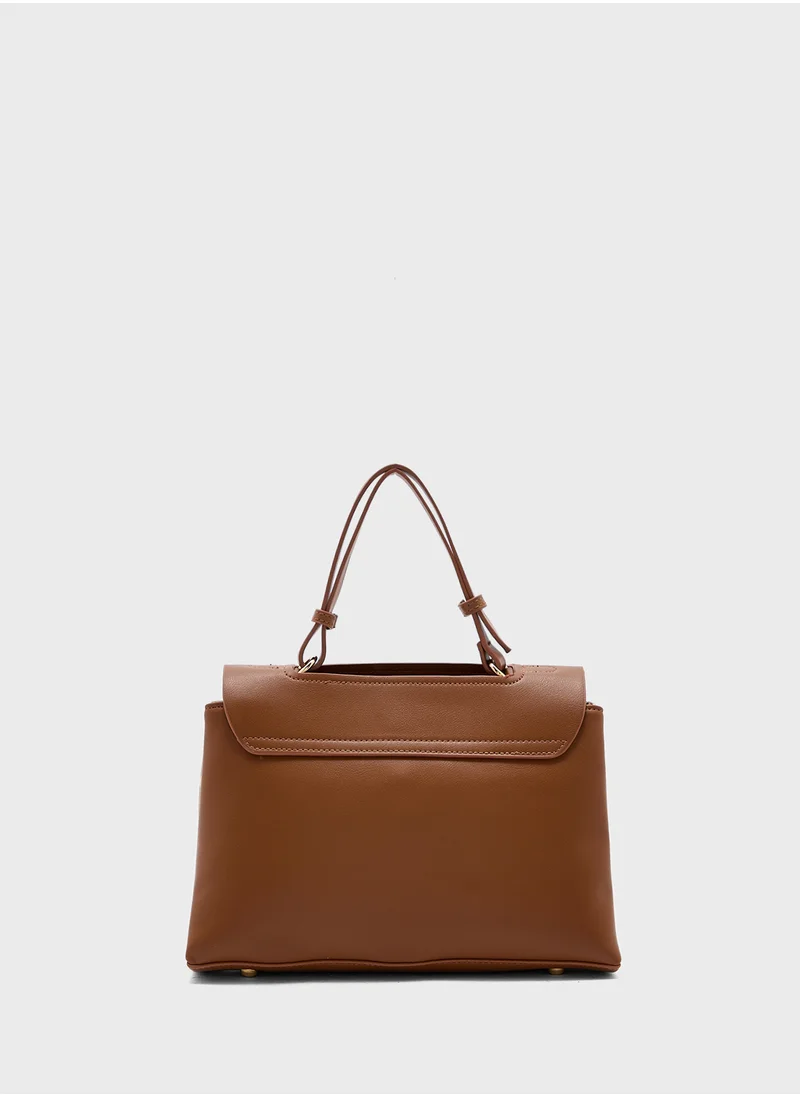 ايلا Metal Trim Detail Satchel Bag