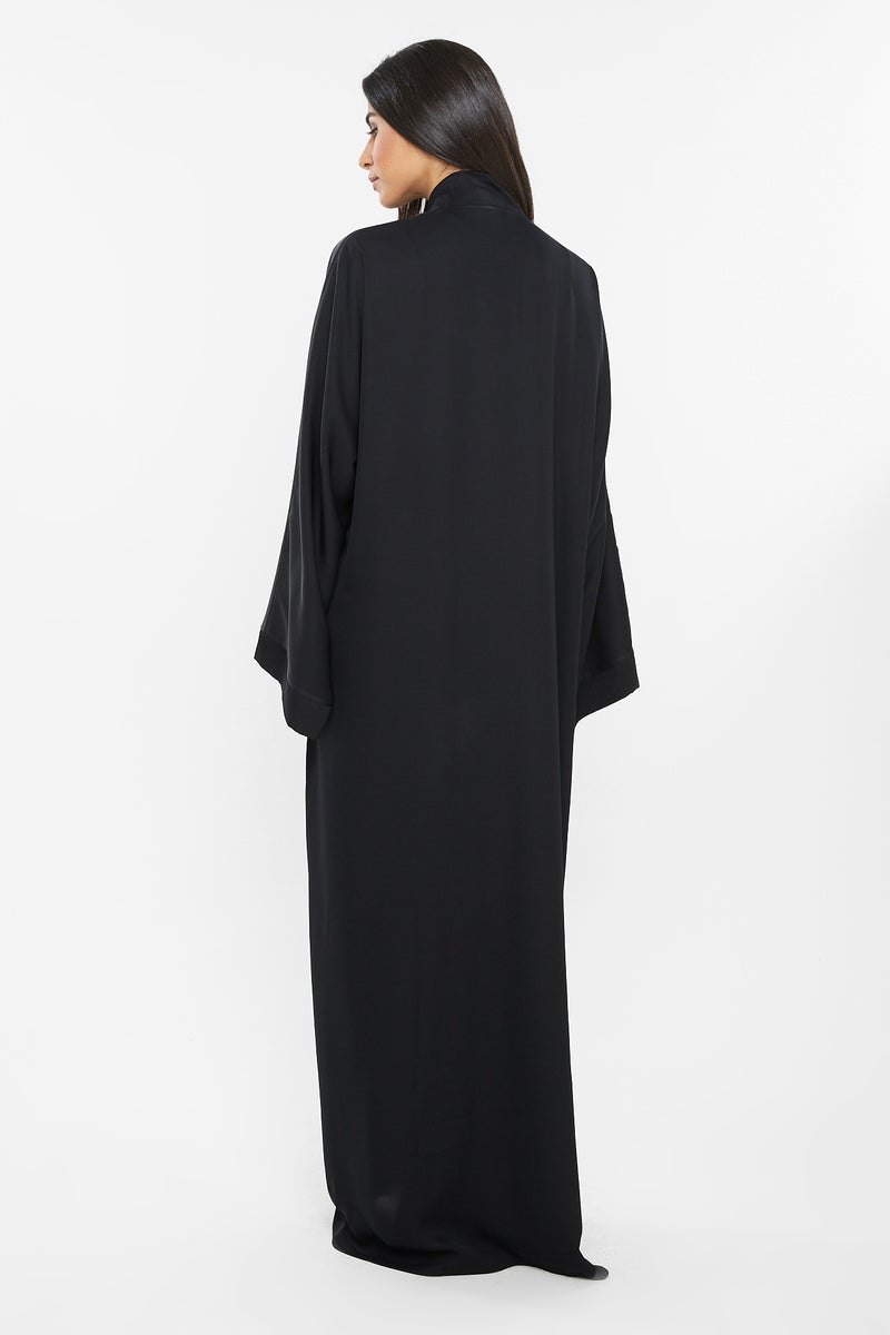 النخبة عباية كاجوال بلونين كريمي باهت ورمادي - Image 3