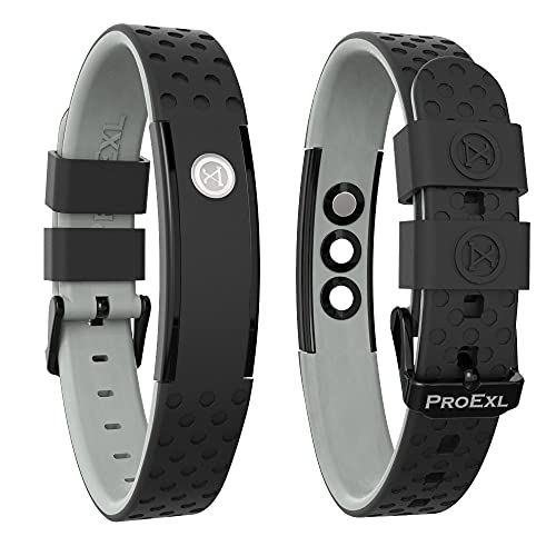 PROEXL® 9K Sports Golfers Magnetic Bracelet, Swim, Shower, Surf, Wear it Everyday (Black-Gray) - Image 2