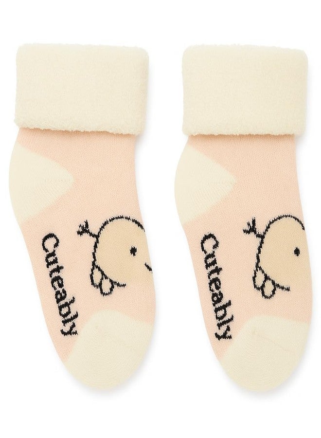 CUTEABLY جوارب أطفال لطيفة، من 0 إلى 12 شهرًا، مصنوعة من مزيج القطن، بتصميم طبعة حيوانية، جوارب شتوية دافئة، متعددة الألوان (IN، العمر، 6 أشهر، 12 شهرًا، 4، متعدد الألوان) - Image 4