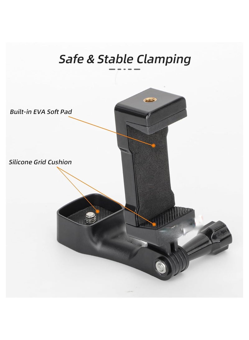 OSMO Pocket 3 Mobile Phone Mount - Tripod Adapter with 1/4’ Thread, Mobile Phone Extension Adapter Bracket Mounting Clip, Mobile Phone Bracket Stand Base for DJI Pocket 3 Accessories - Image 4