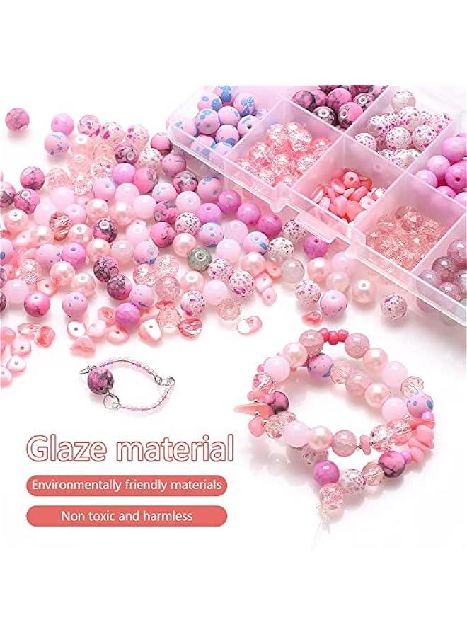 FYLX 200 of 8mm Crackle Gl Beads in 10 Styles for Bracelet Making and DIY Crafts - Image 4