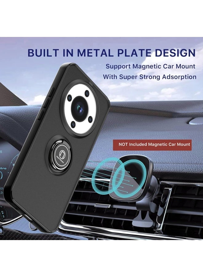 Case For Honor X9D 5G Rotational Metal Ring Grip Kickstand Cover Magnetic Car Mount Holder Case Shockproof Anti Fingerprint Case for Honor X9D 5G - Image 3