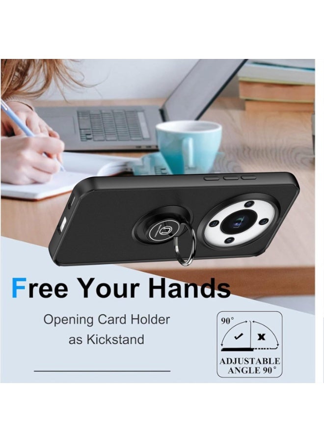 Case For Honor X9D 5G Rotational Metal Ring Grip Kickstand Cover Magnetic Car Mount Holder Case Shockproof Anti Fingerprint Case for Honor X9D 5G - Image 2