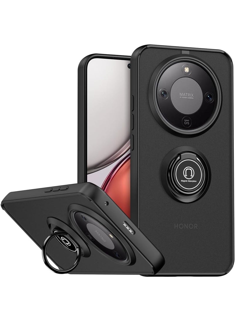 Case For Honor X9D 5G Rotational Metal Ring Grip Kickstand Cover Magnetic Car Mount Holder Case Shockproof Anti Fingerprint Case for Honor X9D 5G - Image 1