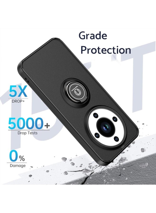 Case For Honor X9D 5G Rotational Metal Ring Grip Kickstand Cover Magnetic Car Mount Holder Case Shockproof Anti Fingerprint Case for Honor X9D 5G - Image 4