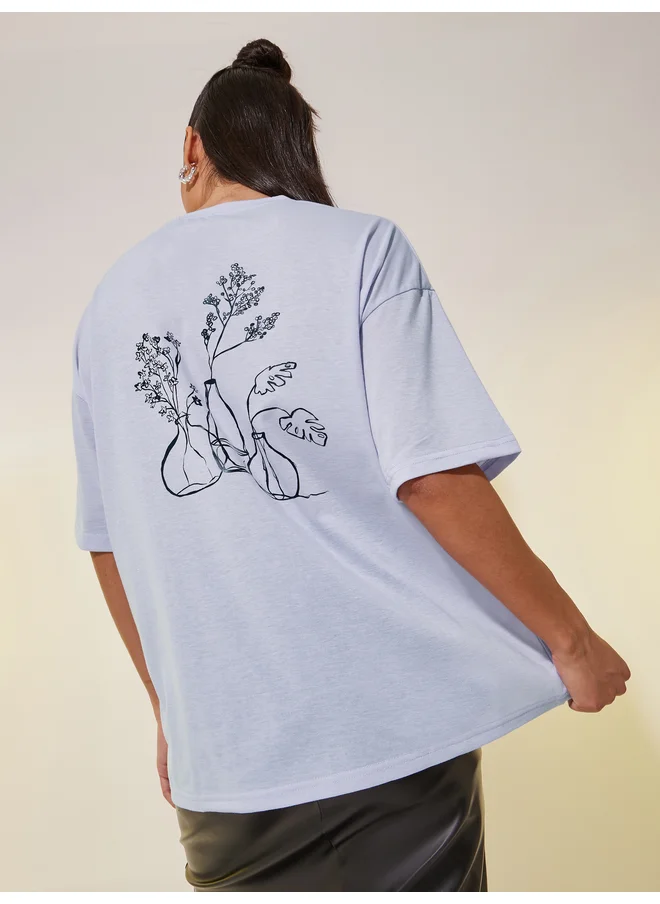 Take Two Take Two Graphic Print Round Neck T-Shirt