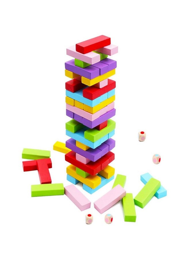 ستوريو ألعاب وألعاب ستوريو: لعبة برج التدحرج للأطفال والكبار، لعبة مكعبات خشبية مع نرد | لعبة التكديس، لعبة رياضيات صعبة - Image 1