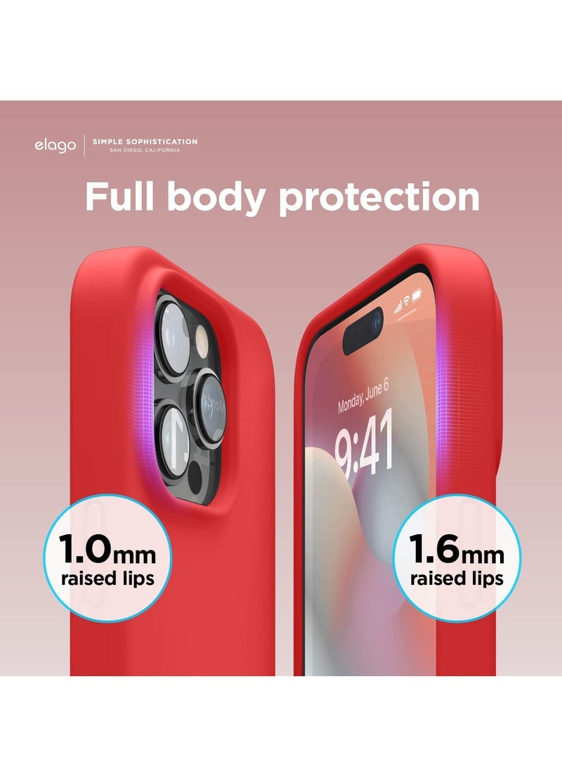 ELTRAZONE Liquid Silicone Case Compatible with iPhone 14 Pro MAX Case (6.7"), Premium Silicone, Full Protection - 4 Layer Shockproof Case, Soft Anti-Scratch Microfiber Lining (Red - Image 5