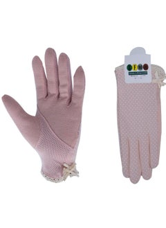 SFMW Pair Women Sun Protective UV Protection Summer Sunblock Touchscreen Gloves for Driving Riding  - Image 1